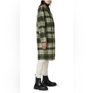 NWOT NVLT PLAID OVERSIZED COAT XL GREEN